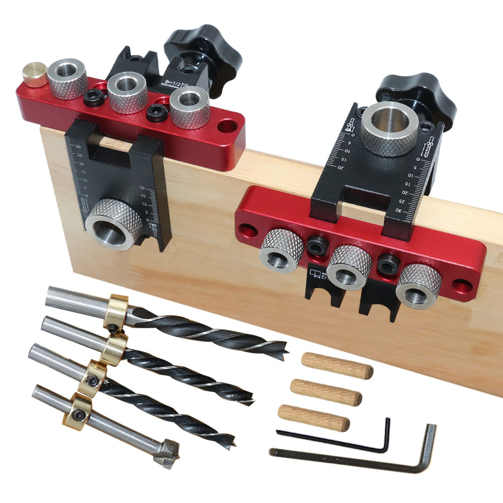 Dowel Jig Kit - Универсальный регулируемый кондуктор 3-в-1 для сверления