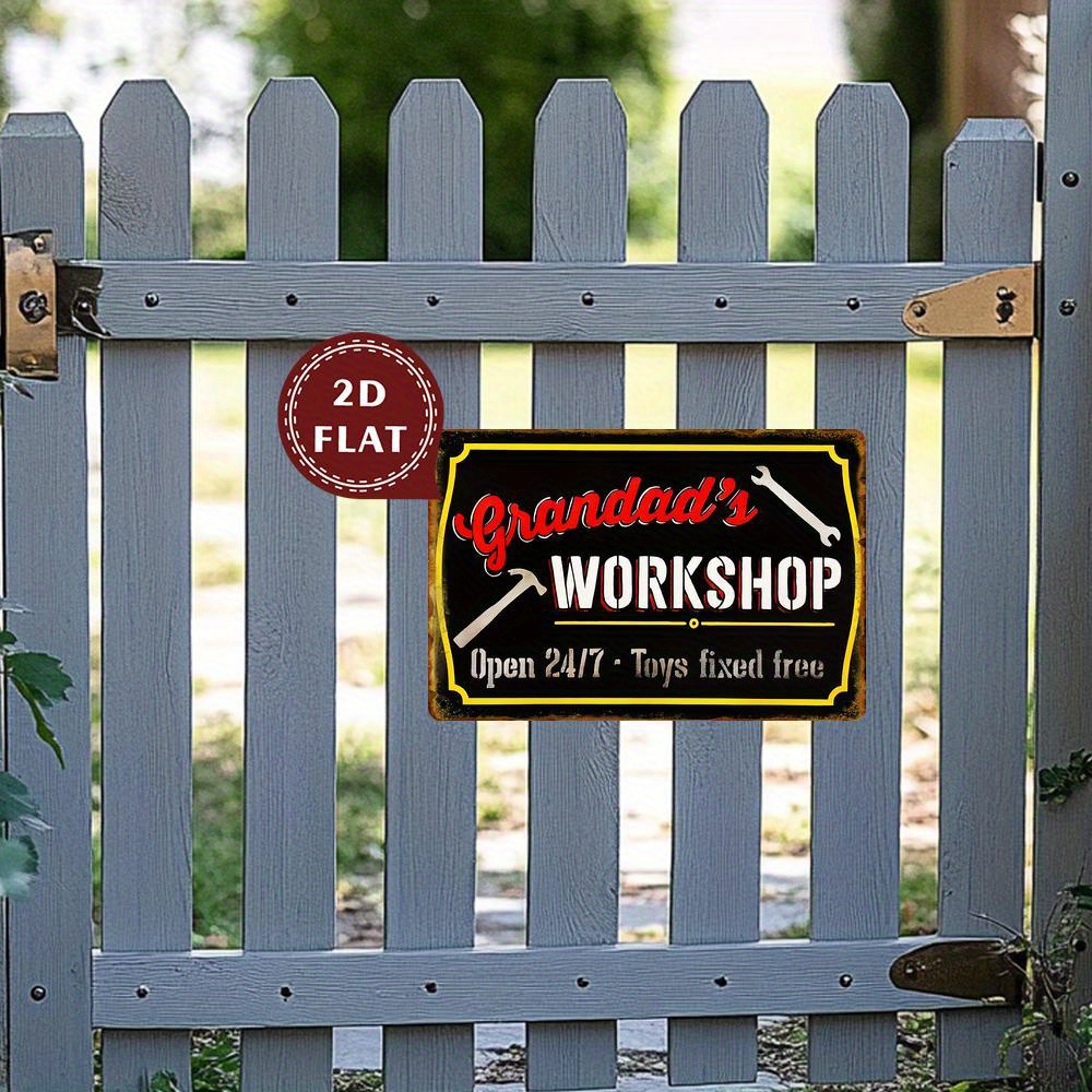 Workshop Tools Toy - Винтажная металлическая табличка на стену -